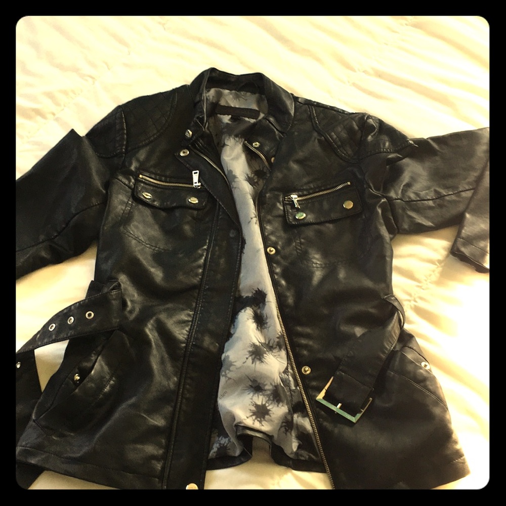 Steve Madden faux leather moto jacket